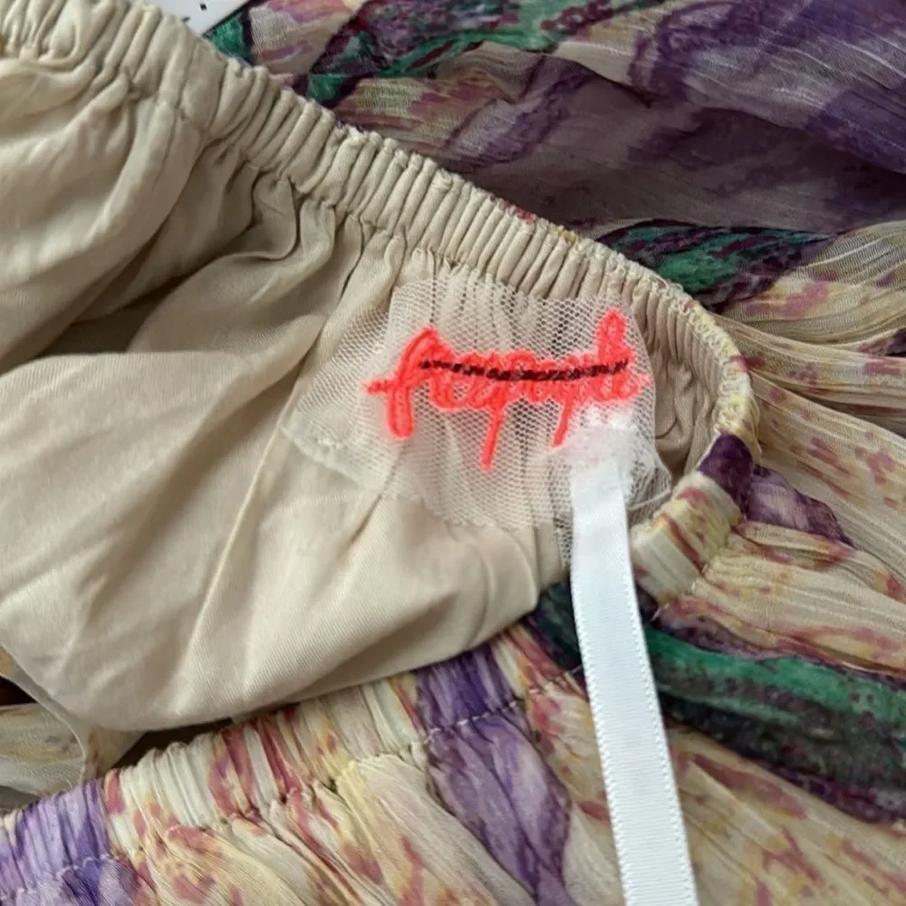 Free People Colette Velvet Embellished Sequins Embroidered Maxi Dress size 8 - Picture 14 of 14